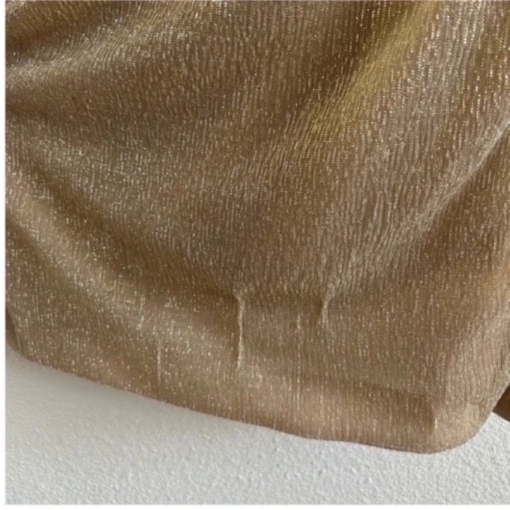 Talbot Runhof Gold Ruched Cocktail Dress - Picture 10 of 10